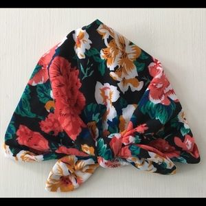 Super Soft Baby Tied Scarf Hat - Floral